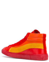 rote Leder Turnschuhe von Paul Smith