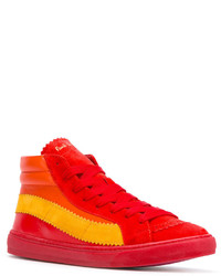 rote Leder Turnschuhe von Paul Smith