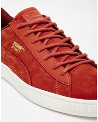 rote Leder Turnschuhe von Puma