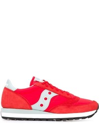 rote Leder Turnschuhe von Saucony