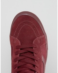 rote Leder Turnschuhe von Vans