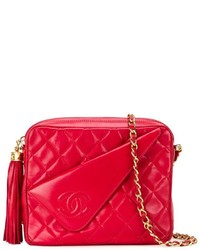 rote Leder Umhängetasche von Chanel