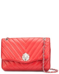 rote Leder Umhängetasche von Chanel