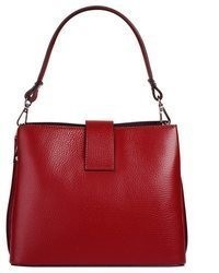 rote Leder Umhängetasche von CLUTY