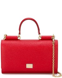 rote Leder Umhängetasche von Dolce & Gabbana