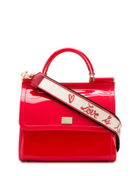 rote Leder Umhängetasche von Dolce & Gabbana