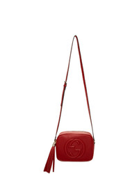 rote Leder Umhängetasche von Gucci