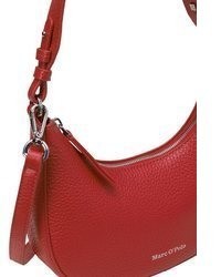 rote Leder Umhängetasche von Marc O'Polo