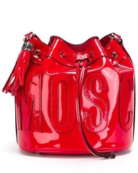 rote Leder Umhängetasche von Moschino