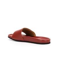 rote Leder Zehensandalen von Buscemi