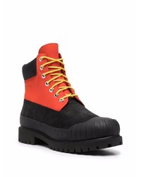 rote Lederarbeitsstiefel von Timberland