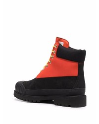 rote Lederarbeitsstiefel von Timberland