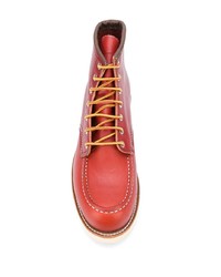 rote Lederfreizeitstiefel von Red Wing Shoes