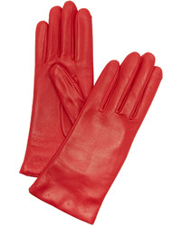 rote Lederhandschuhe von Agnelle