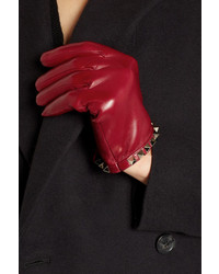 rote Lederhandschuhe von Valentino