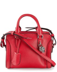 rote Lederhandtasche von Alexander McQueen