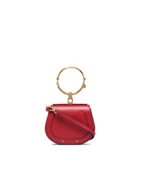 rote Lederhandtasche von Chloé