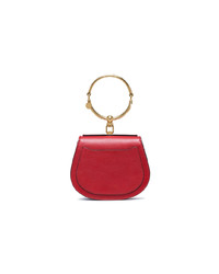 rote Lederhandtasche von Chloé