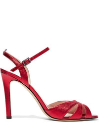 rote Ledersandalen von Sarah Jessica Parker