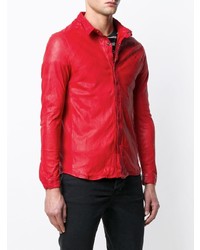 rote Shirtjacke aus Leder von Giorgio Brato