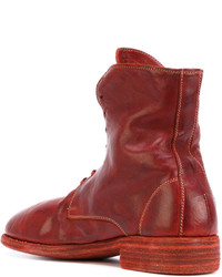 rote Lederstiefel von Guidi