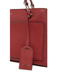 rote Ledertaschen von DKNY