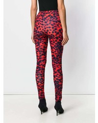 rote Leggings mit Leopardenmuster von Koché