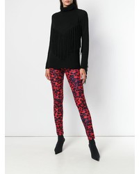 rote Leggings mit Leopardenmuster von Koché