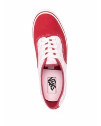 rote niedrige Sneakers mit Karomuster von Vans