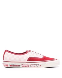 rote niedrige Sneakers mit Karomuster von Vans