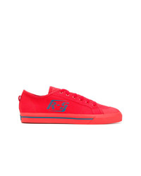 rote niedrige Sneakers von Adidas By Raf Simons