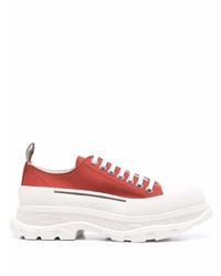 rote niedrige Sneakers von Alexander McQueen