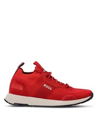 rote niedrige Sneakers von BOSS