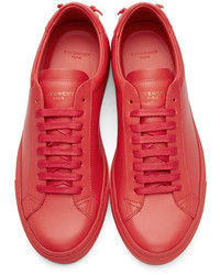 rote niedrige Sneakers von Givenchy