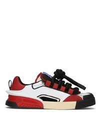 rote niedrige Sneakers von Dolce & Gabbana