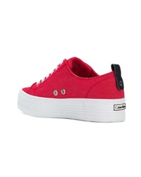 rote niedrige Sneakers von Calvin Klein Jeans