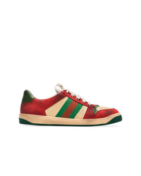 rote niedrige Sneakers von Gucci