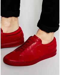 rote niedrige Sneakers von Hugo Boss