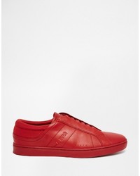 rote niedrige Sneakers von Hugo Boss
