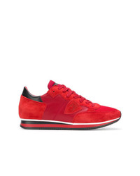 rote niedrige Sneakers von Philippe Model