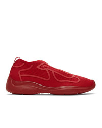 rote niedrige Sneakers von Prada