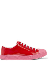 rote niedrige Sneakers von Prada