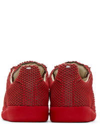 rote niedrige Sneakers von Maison Margiela