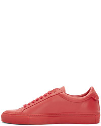 rote niedrige Sneakers von Givenchy