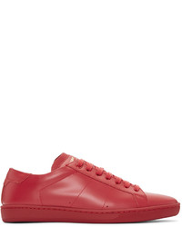 rote niedrige Sneakers von Saint Laurent