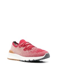 rote niedrige Sneakers von Brunello Cucinelli