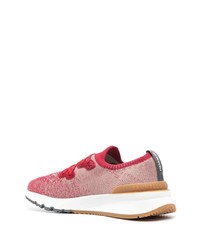 rote niedrige Sneakers von Brunello Cucinelli