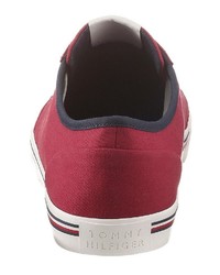 rote niedrige Sneakers von Tommy Hilfiger