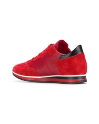 rote niedrige Sneakers von Philippe Model