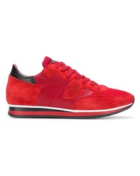 rote niedrige Sneakers von Philippe Model